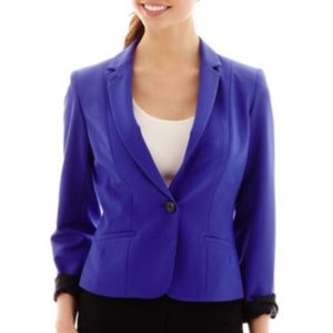 Worthington Purple Lined Career Suit Jacket - S